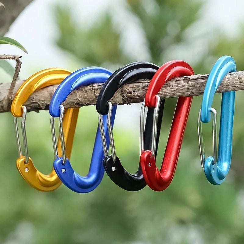 (Random color)Aluminum Alloy Spring Buckle Clip Lightweight Fast Fading Proof for Backpack Keychain Suitcase Water Bottle Outdoor Hiking 5/1pc - Image 2