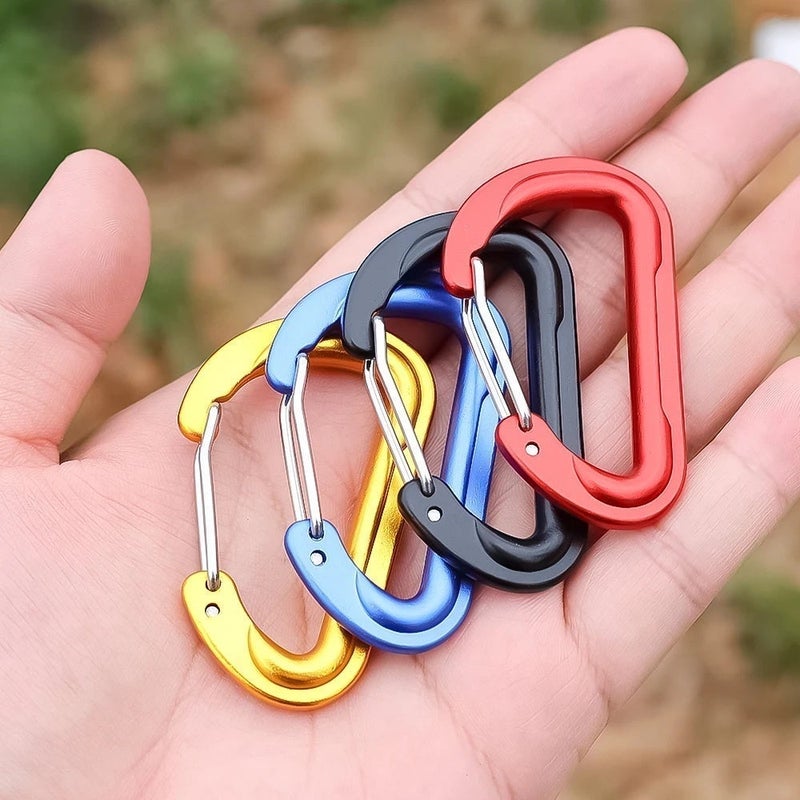 (Random color)Aluminum Alloy Spring Buckle Clip Lightweight Fast Fading Proof for Backpack Keychain Suitcase Water Bottle Outdoor Hiking 5/1pc - Image 3