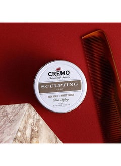 cremo Cremo Premium Barber Grade Hair Styling Sculpting Clay, High Hold, Matte Finish, 4 Oz  - Image 3