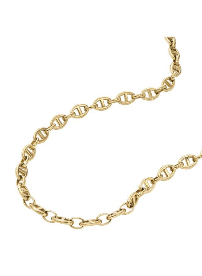 فوسيل قلادة سلسلة مرساة نحاسية بلمسة ذهبية تراثية - Image 4