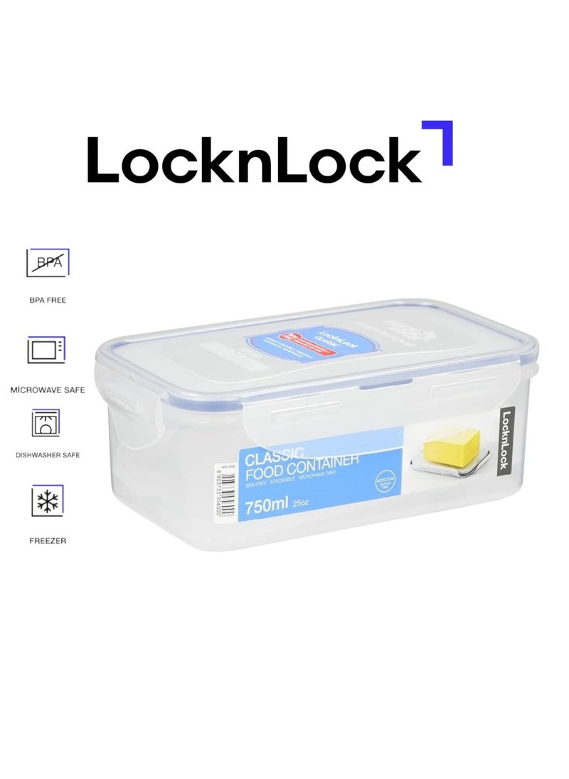 LOCK & LOCK LocknLock 750ml  Rectangular Butter Case  Airtight Food Storage  - BPA-Free, Microwave, Freezer, and Dishwasher Safe  - Image 1