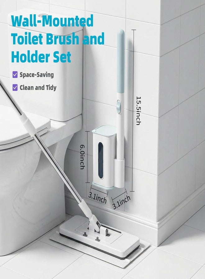 KZKR Disposable Toilet Bowl Cleaner Wand, Compact Toilet Brush and Holder with 32 Pre-Loaded Cleaner Refills, Wall-Mounted Disposable Toilet Brush Ideal for RV, Camper and Small Bathroom - Image 5