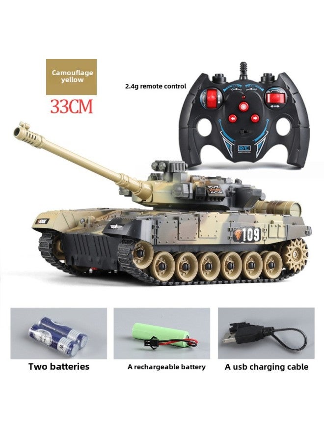 Children's Remote Control 5-way 9-way Crawler Large Tank Model With Light Music USB Package Electric Cross-country Armored Vehicle-Color:NF778YB Five-way Crawler Silver-Specifications:1 Set Of 3.7V Rechargeable Batteries - Image 5