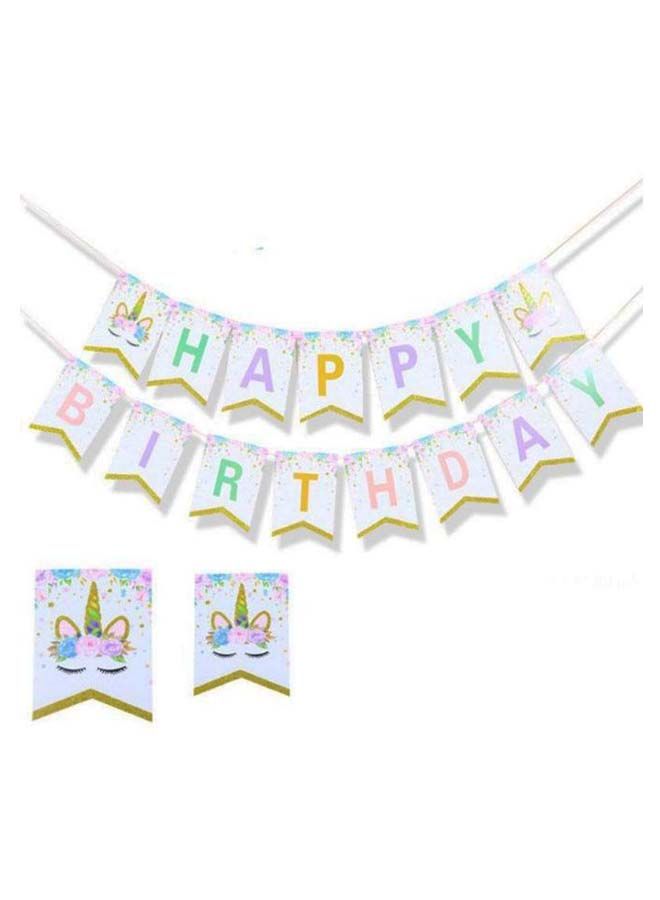 NIBEMINENT Unicorn Theme Happy Birthday Letter Party Decoration Banner - Image 4