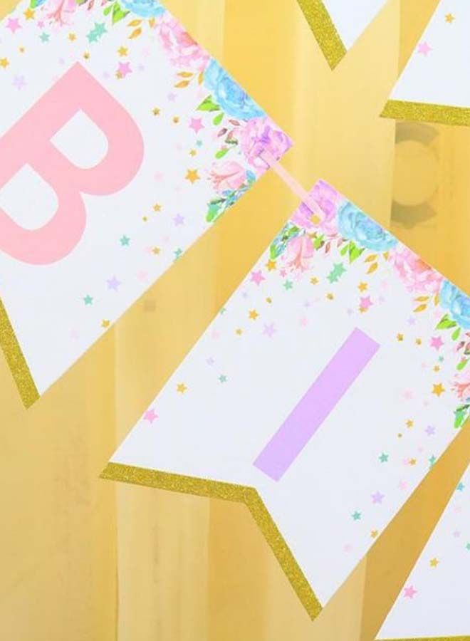 NIBEMINENT Unicorn Theme Happy Birthday Letter Party Decoration Banner - Image 3