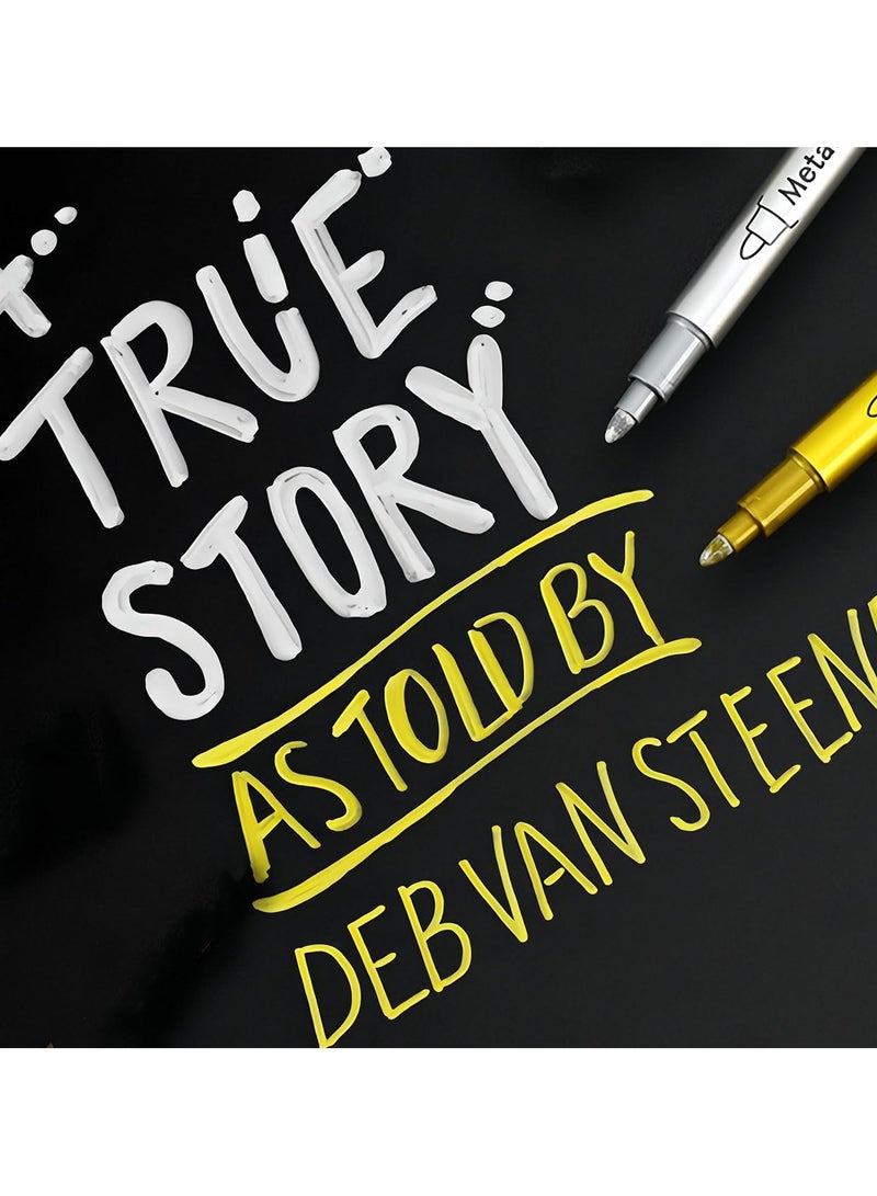 Winner 6Pc Marker Pens Plastic Permanent Marker Pen Highlighter Craftwork Paint Markers Pens Gold Silver Resin Mold Pen DIY Doodling Art Supplies,Permanent Markers,Writing - Image 5