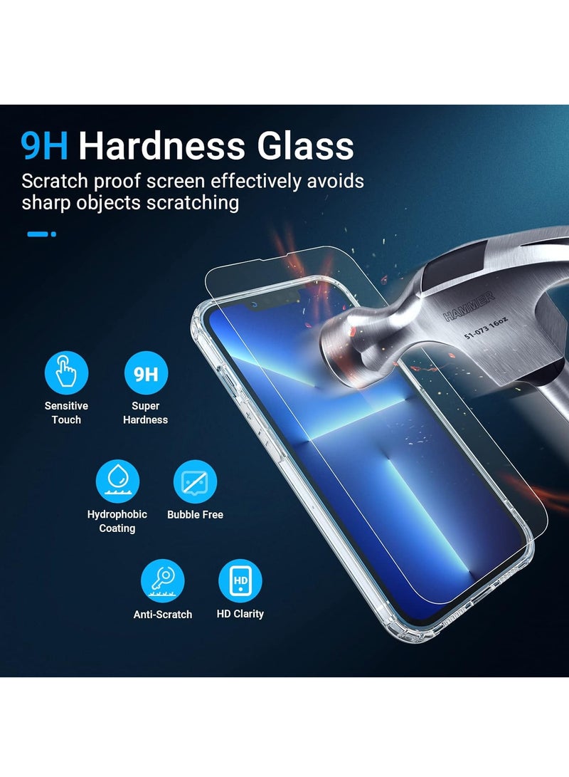 DUSALA [5 in 1 Designed for iPhone 13 Pro Max Clear Case with Screen Protector[2 Pack] +Camera Lens Protector[2 Pack], Military Grade Drop Protection Transparent Cover 6.7 Inch - Image 5