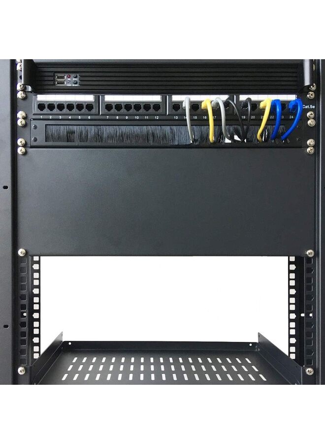 1U Disassembled Rack Mount Cable Management Panel with Brush for Cable Entry for 19-Inch Rack or Cabinet for Network Server Rack Cabinet Enclosure - High Density Filler - Image 5