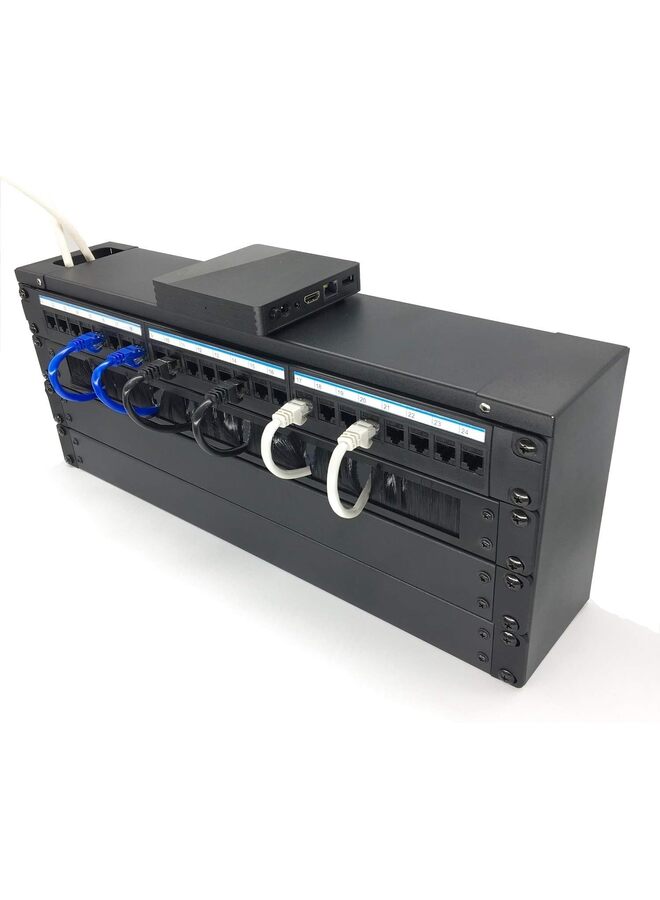 1U Disassembled Rack Mount Cable Management Panel with Brush for Cable Entry for 19-Inch Rack or Cabinet for Network Server Rack Cabinet Enclosure - High Density Filler - Image 4