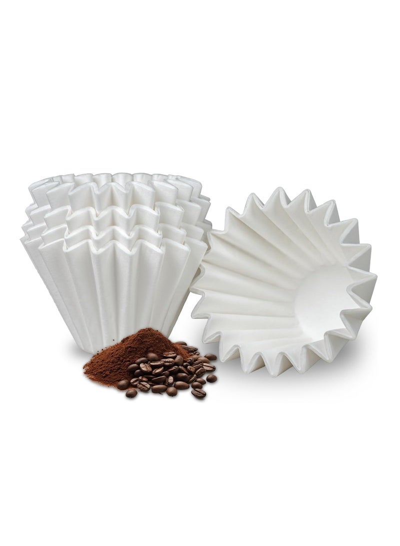 1-2 كوب صغيرة مرشحات القهوة,100 العد القابل للتصرف سلة ورقة مرشح القهوة,متوافق مع Kalita موجة قطرة 155 سلسلة,واحد يقدم وعاء القهوة,صب فوق وتقطر صانع القهوة - Image 1