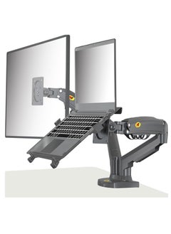NB NORTH BAYOU Northbayou NB F160-FP Dual Arm Monitor Stand and Laptop Holder for 17-27 Inch and 10-17 Inch Laptop Stand, Full Motion Metal Northbayou NB F160-FP  - Image 2