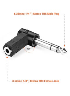 KASTWAVE 6 PCS 3.5mm Right Angle Male to Female Audio Adapter Converter TRS Stereo Jack Plug AUX Connector Compatible with Headset, Tablets, MP3 Players, Game Controller, Speakers  - Image 5