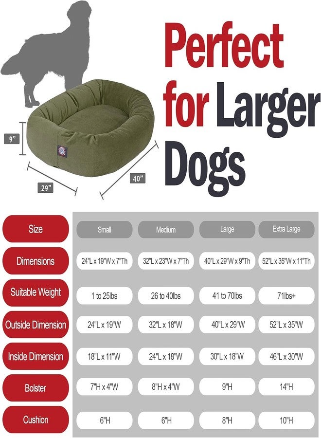 Empire World Dog Ultra Soft Velvet and Fiber Filled Durable & Comfort Bagel Pet Bed with Non-Woovwn Base,ozy Soft Round Dog Bed with Spine Support for Dogs to Rest Their Head. (Grey, S) - Image 3
