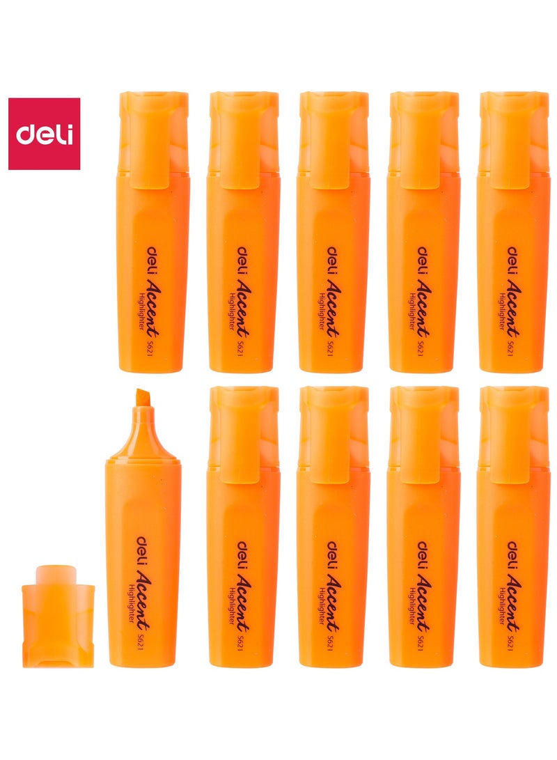 DELI S621 HIGHLIGHTER ORANGE 10:PC - Image 2