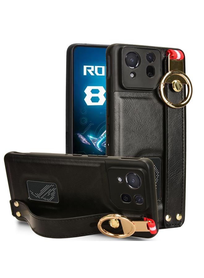 S-TOP Case For Asus ROG Phone 8 Pro Wristband Leather Back Phone Case - Image 1