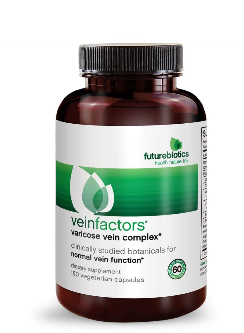 Futurebiotics VeinFactors, Varicose Vein Complex, 180 Vegetarian Capsules - Image 1
