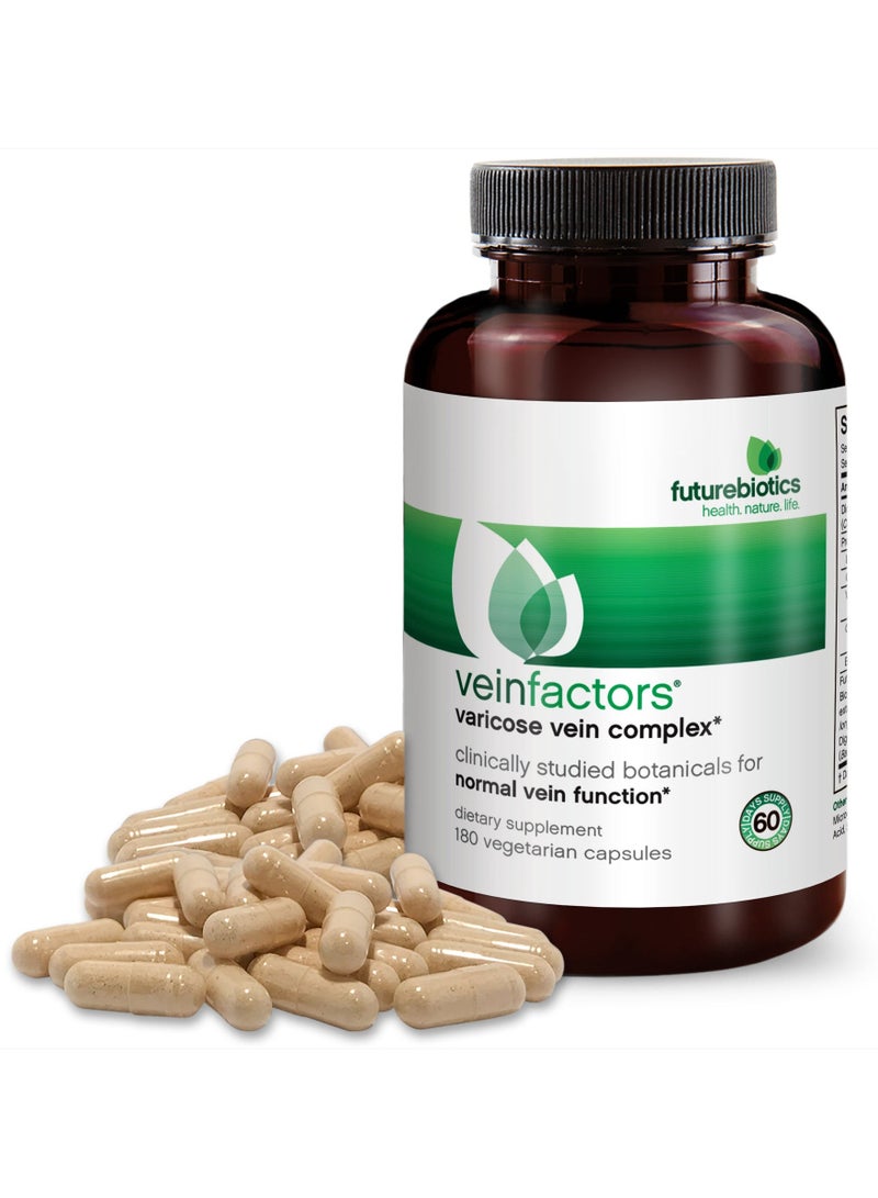 Futurebiotics VeinFactors, Varicose Vein Complex, 180 Vegetarian Capsules - Image 2