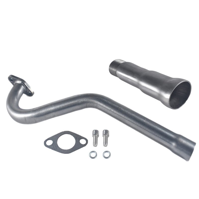 pinkhatcat 3 Stage Exhaust Header Pipe For Predator 79cc 98cc 3HP For Coleman CT100U Mini Bike