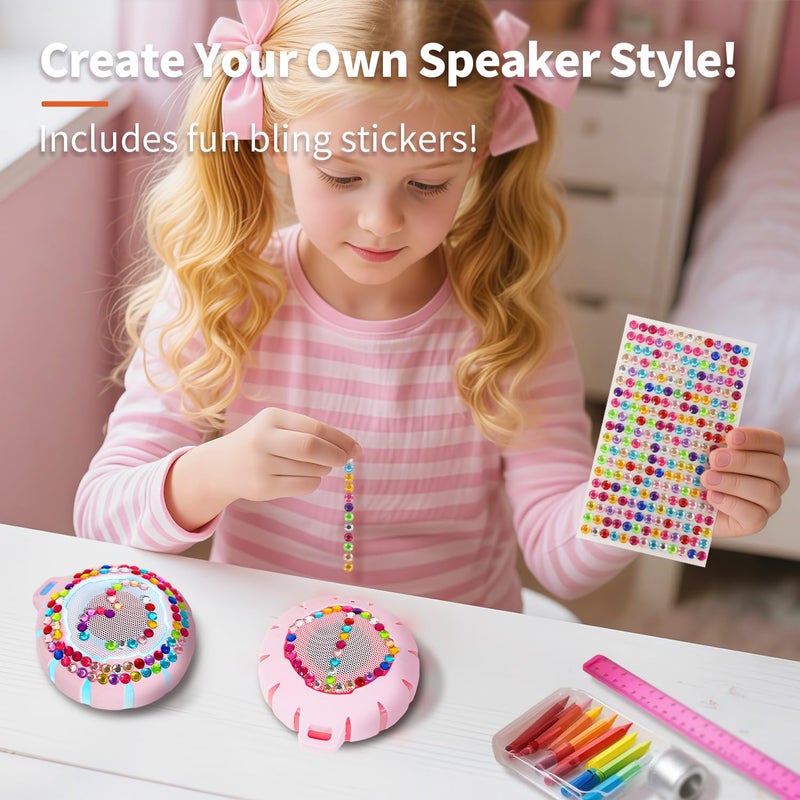 HEYSONG Bluetooth Shower Speaker + DIY Diamond Stickers â€“ Great Gift for Girls - Image 2
