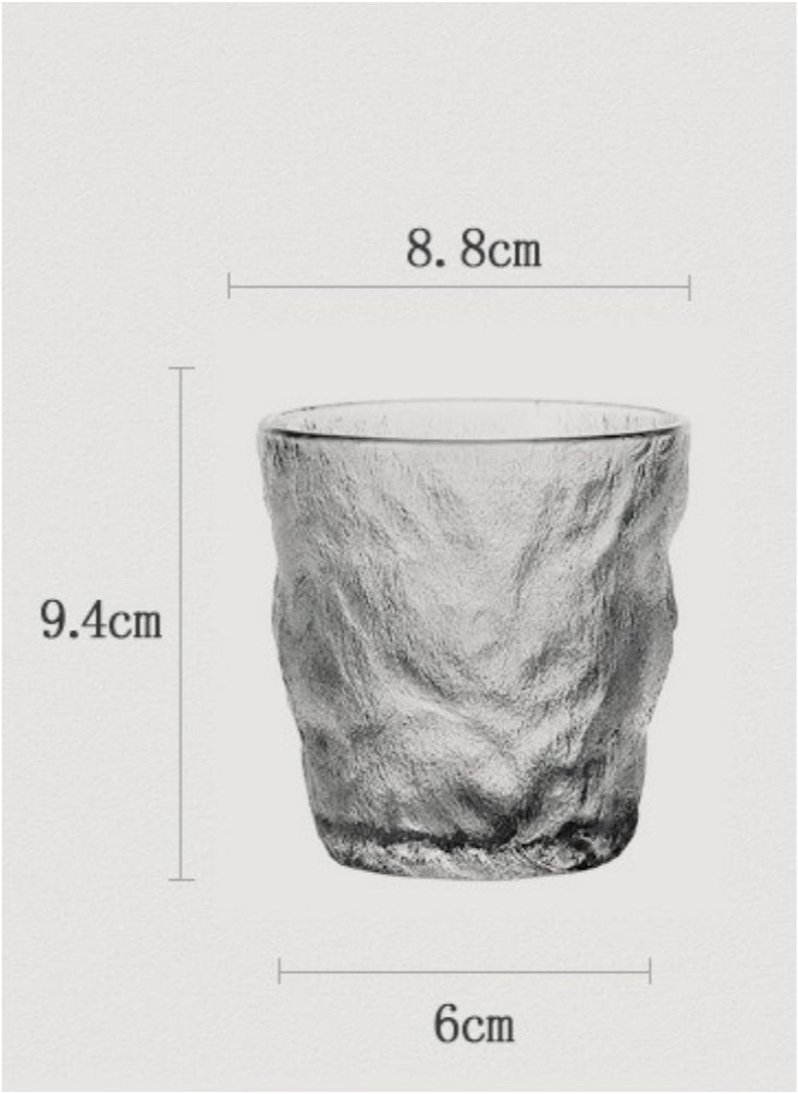 WAOKN 310ml 6 Glacier Line Glass Sets Ribbed Glassware Beverage and Juice Miscellaneous Drinks Water Glasses Cup Home Guest Cup Coffee Cup for Soft Drinks Juice Lemonade Coffee Milk Clear  - Image 5