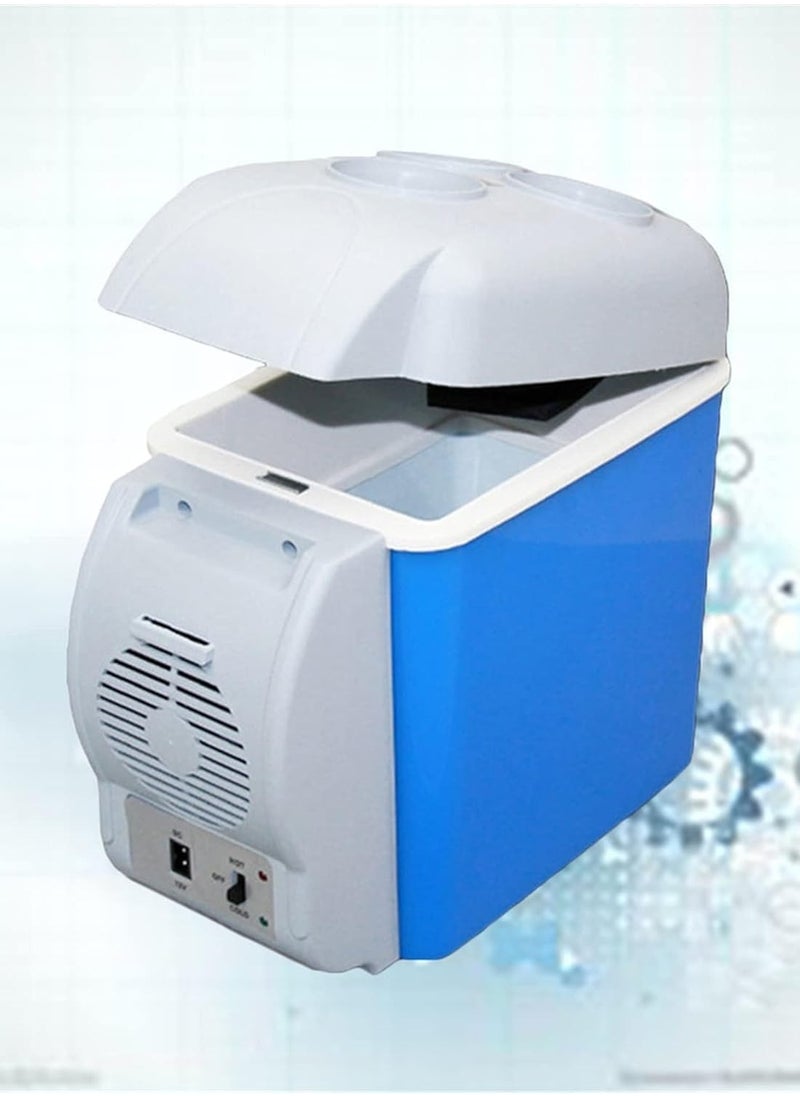 إلترازون 12V Compact Cooler Warmer Mini Fridge Mini Car Refrigerator Camping Fridge Electric Cool Box Cooler Warmer Travel Portable Box Freezer for Bedroom, Office, Car  - Image 4