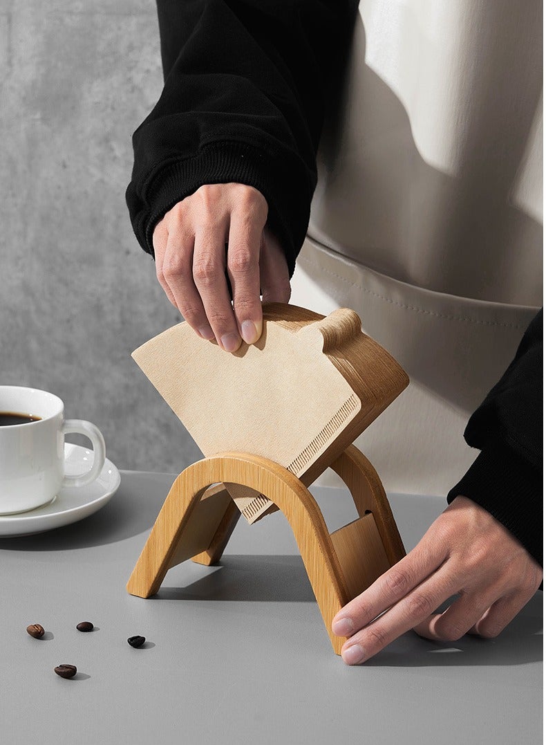 أفضل شراء طقم فلتر القهوة وحامل الفلتر: 50 قطعة من ورق فلتر V60، حامل فلتر 1، قهوة مُعدّة بالتقطير الطازج، للاستخدام المنزلي، المقاهي، غرف الاستراحة المكتبية - Image 2