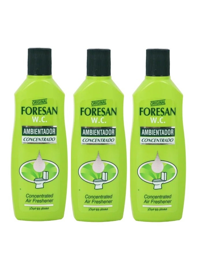 Foresan Home Fragrance Set, A Collection of WC Scents For Home Freshener, Restrooms, Floors and The Home. Concentrated Air Fresheners Eliminates Odors and Suitable for Bathrooms, Washrooms, and Throughout The House 3x125ml