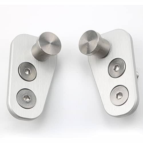 Jetuplusllc Pair Aluminium Door Striker Door Pin Adapter for Jeep CJ7 76-80 Late Model Doors - Image 1