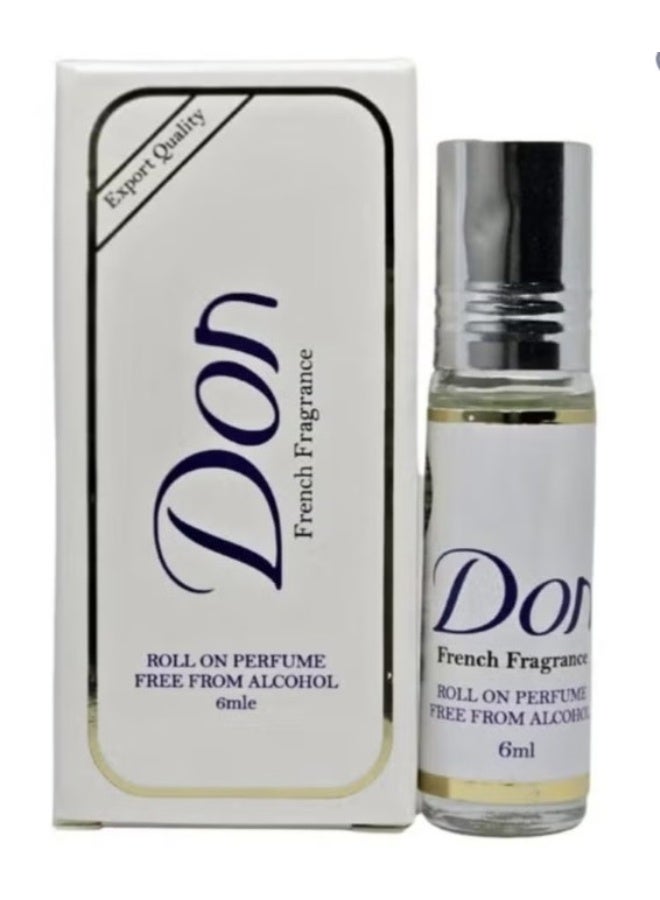 عطر ريفاس دون الفرنسي رول أون خالي من الكحول أبيض 6 مل