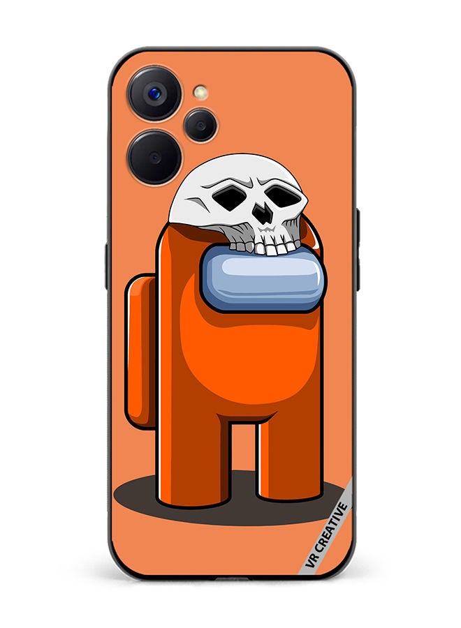 VR CREATIVE Protective Case Cover For Realme 10 5G Orange Game Among Us In Halloween Design Multicolour - Image 1