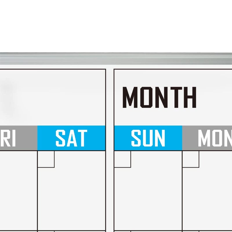 XBoard Magnetic Calendar Whiteboard 48" x 36" - 2 Month Dry Erase Board, White Board + Colorful Calendar Board, Silver Aluminium Framed Monthly Planning Board - Image 5