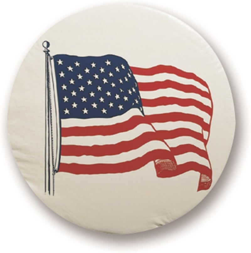 ADCO 1785 Printed Vinyl Tire Cover with American Flag Design - Image 1