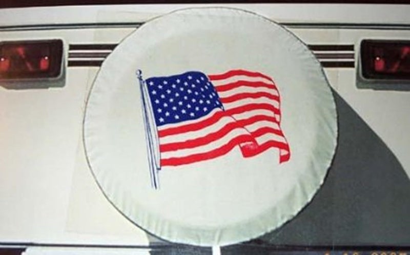 ADCO 1785 Printed Vinyl Tire Cover with American Flag Design - Image 2