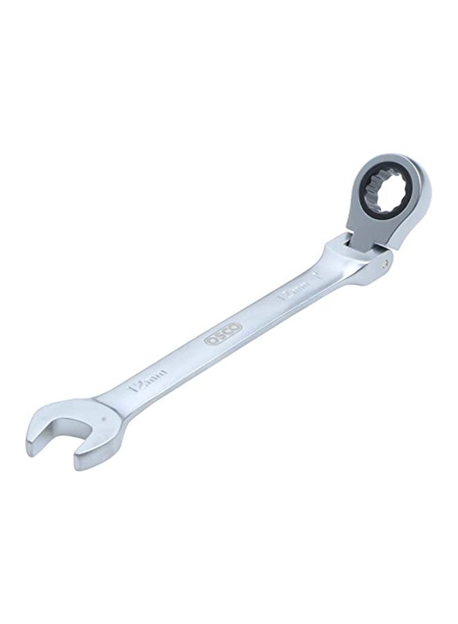 Osco 12mm Ratcheting Combination Wrench – Professional CR-V Open-End & Ratcheting Ring Spanner for Automotive, Mechanical Maintenance, and Workshop Applications