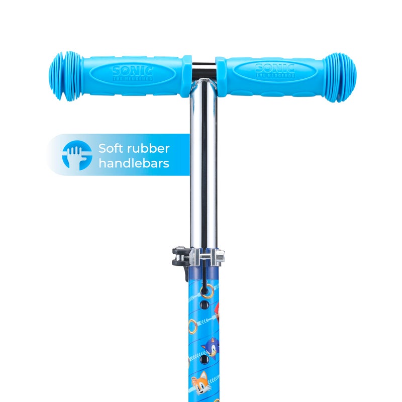 VOYAGER سكوتر سونيك القنفذ ذاتي التوازن مع عجلات مضيئة، منصة عريضة إضافية، 3 عجلات، فرامل تعمل بالقدم، حد وزن 75 رطل، للأطفال والرضع، للبنات أو الأولاد، للأعمار من 3 سنوات وما فوق - Image 5