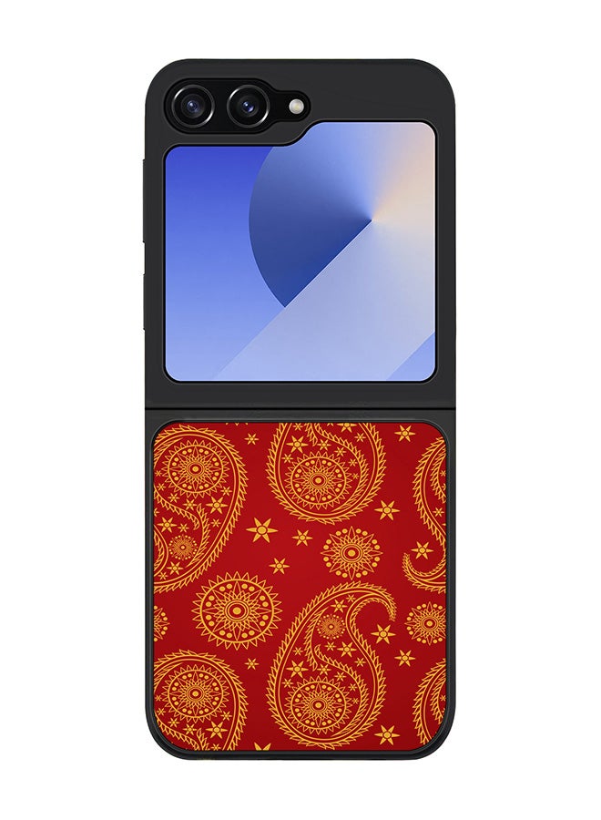 Stylizedd Rugged Black edge case for Samsung Galaxy Z Flip7 FE, Slim fit Soft Case Flexible Rubber Edges Anti Drop TPU Gel Thin Cover -  Indian Bride - Image 1