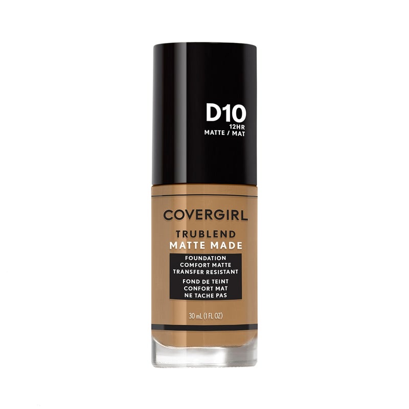 Covergirl Trublend Matte Made Liquid Foundation, D10 Golden Caramel, 1.014 Fl Oz - Image 1
