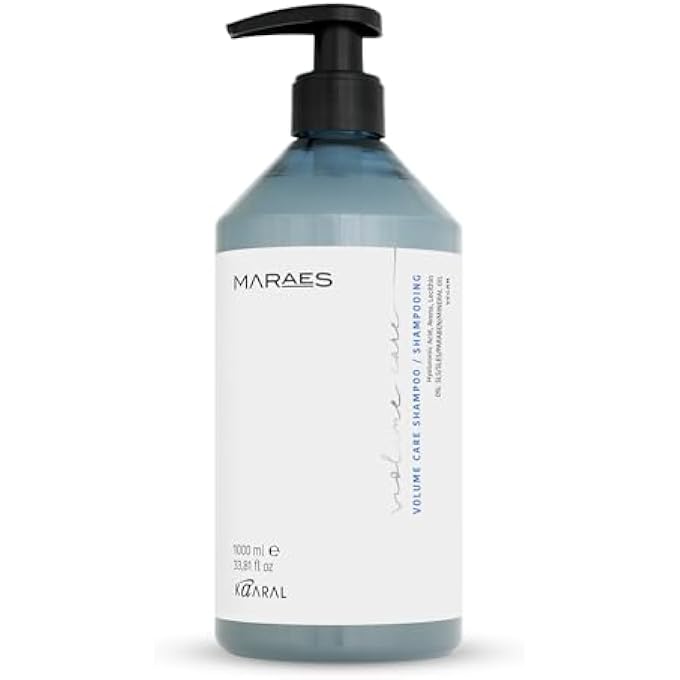 Kaaral Maraes Volume Care Shampoo - Volumizing Formula for Fine Hair - Thickening Cleanse for Fuller Volume - Lightweight Moisturizing Balance - Certified Vegan Daily Use for Women and Men - 1000ml