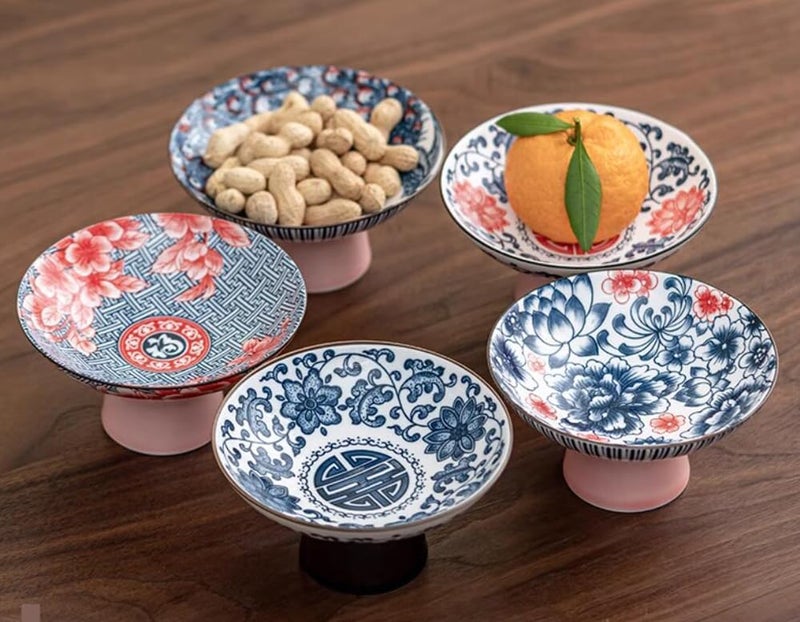 Ceramic Dessert Plates, Small Salad Plates Sushi Plates for Kitchen, Mini Dinner Plates for Cake Snacks 1 PC-Multicolor A05 - Image 3
