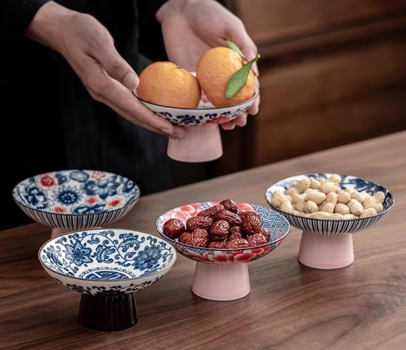 Ceramic Dessert Plates, Small Salad Plates Sushi Plates for Kitchen, Mini Dinner Plates for Cake Snacks 1 PC-Multicolor A05 - Image 4