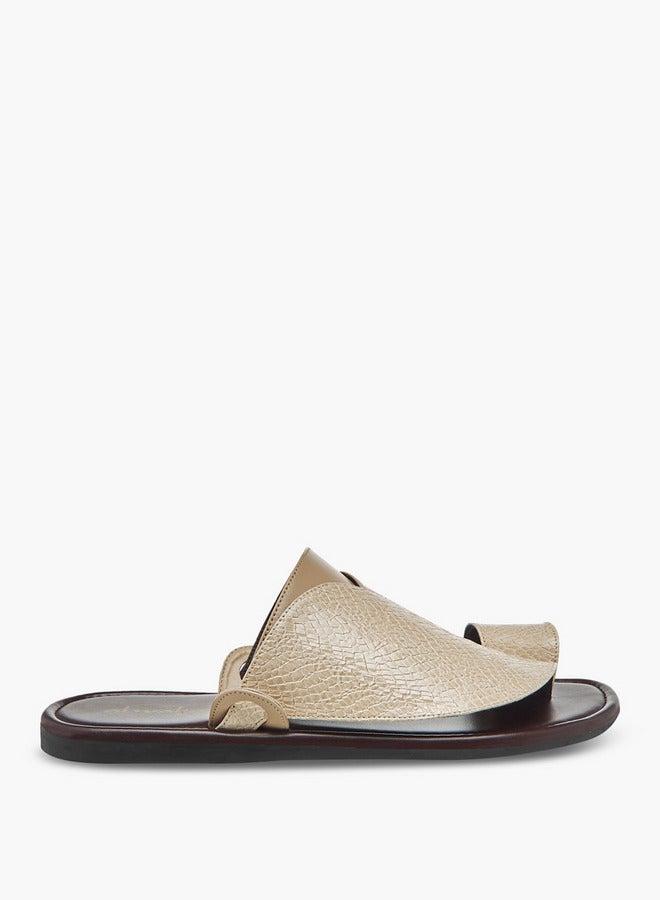 Al Waha صنادل عربية مزخرفة قابلة للانزلاق مع تفاصيل حلقة إصبع القدم - Image 3