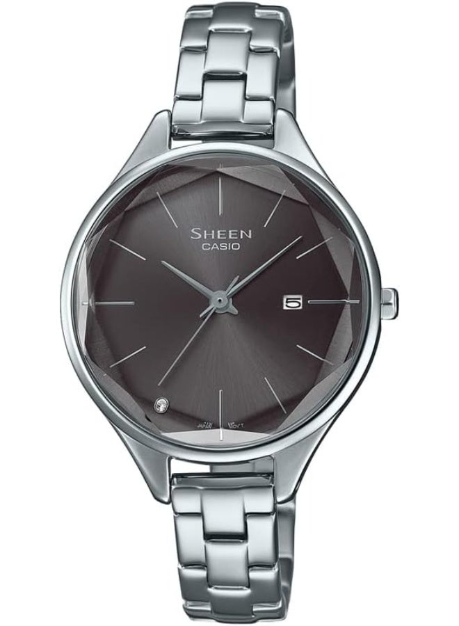 CASIO ساعة كاسيو أنالوج بقرص أسود للنساء - SHE-4062D-8AUDF، أسود، سوار - Image 1