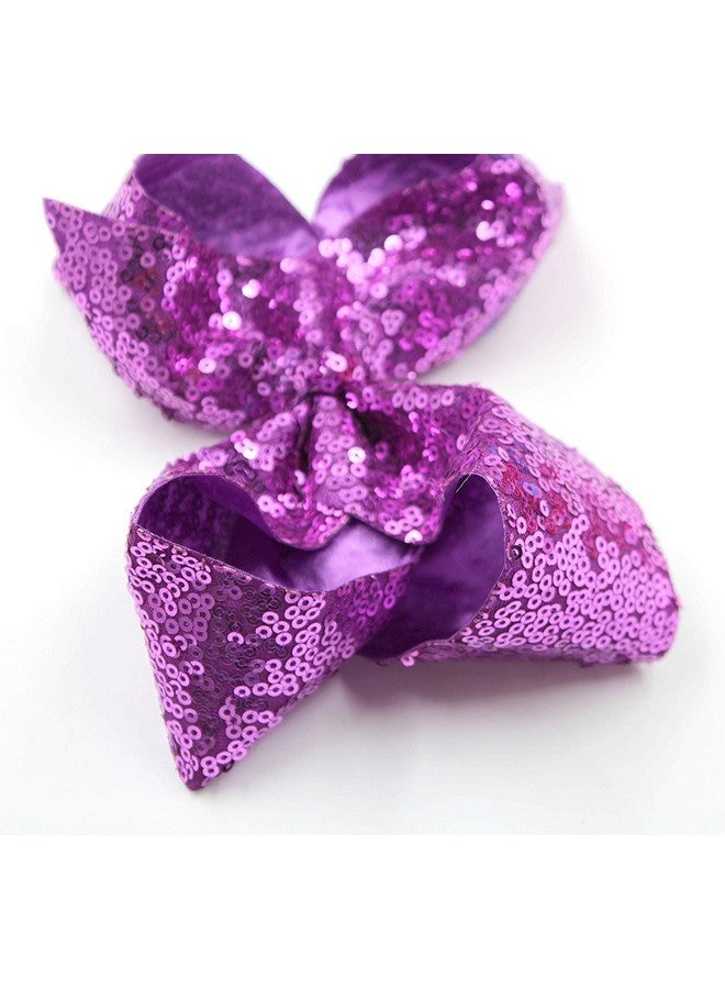 CellElection 15Pcs Bling 6 Inch Hair Bows Large Big Sparkly Glitter Sequin Bows Alligator Hair Clips for Baby Girls Toddlers Kids Children Teens - Image 4