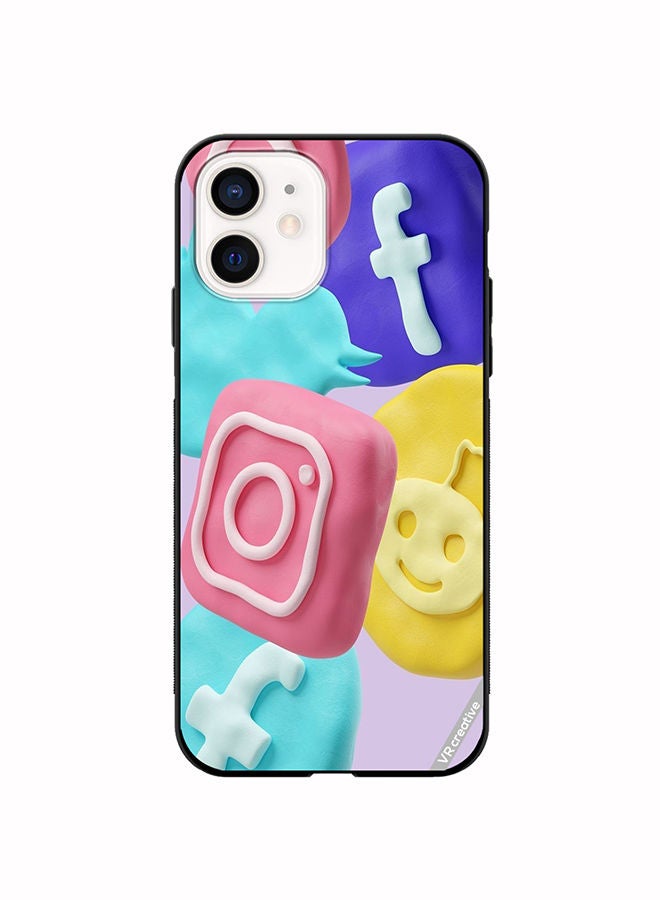 VR CREATIVE Protective Case Cover For Apple iPhone 12 mini Icon Design Multicolour - Image 1