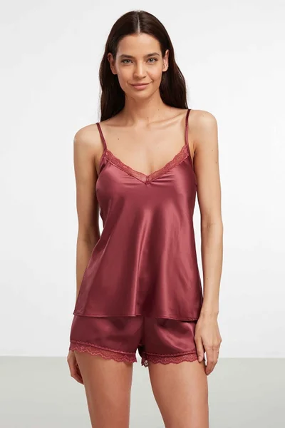 KOM Thin Strap Micro Plain Women's Tank Top Sofia Satin Tank Top
