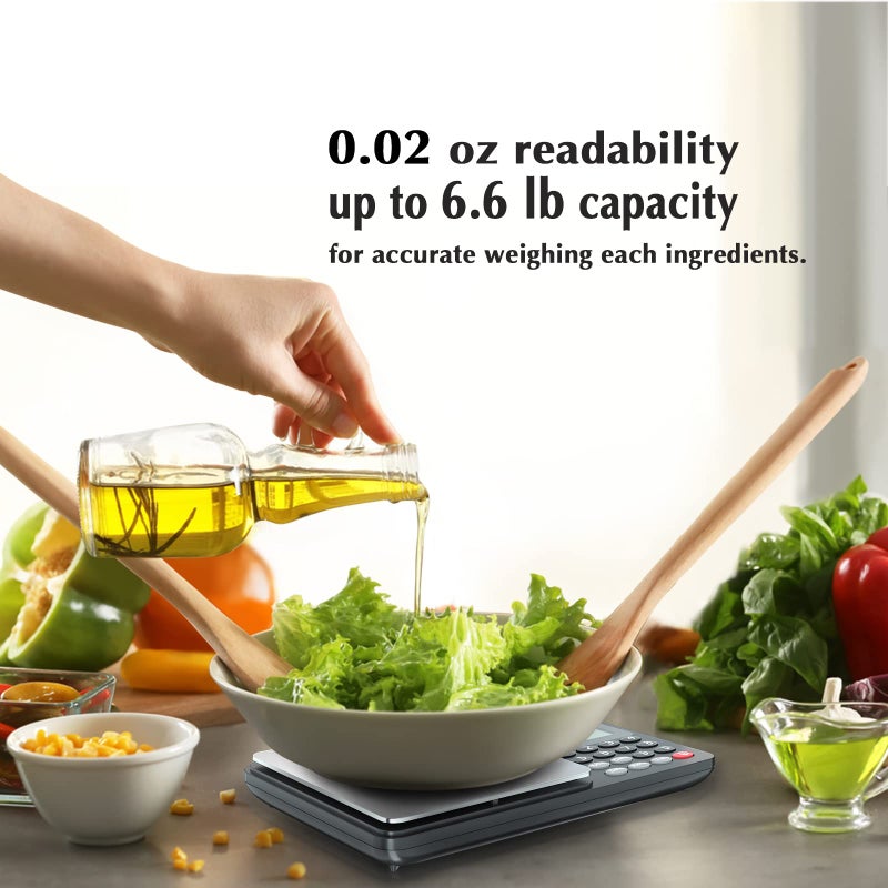 Fuzion Nutrition Food Scale, Digital Food Scale for Weight Loss, Calculating Food Facts, Macro, Calorie, Meal Prep, Portion Control, Stainless Steel - Image 4