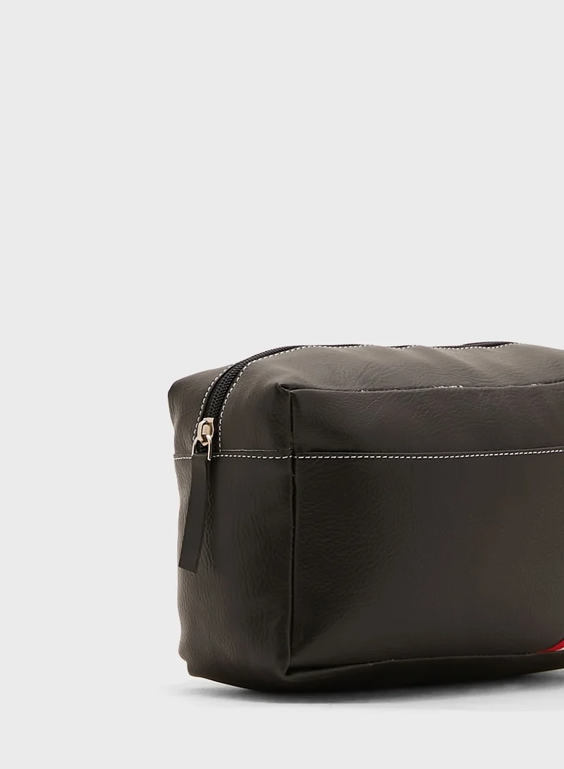 Seventy Five Spacious Webbing Detail Washbag
