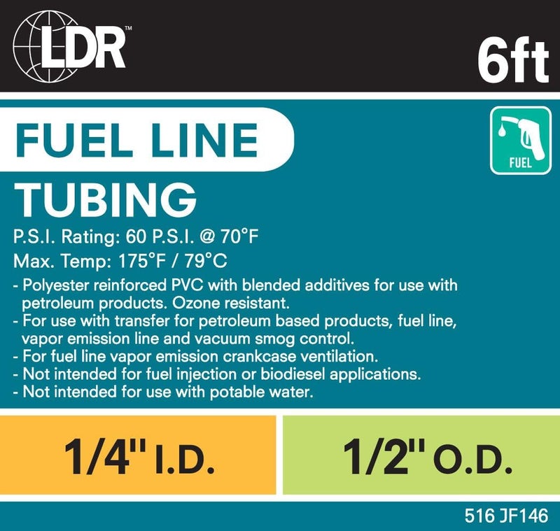 LDR ¼ Inch ID Fuel Line for Small Engines 6-Foot Length - Image 2