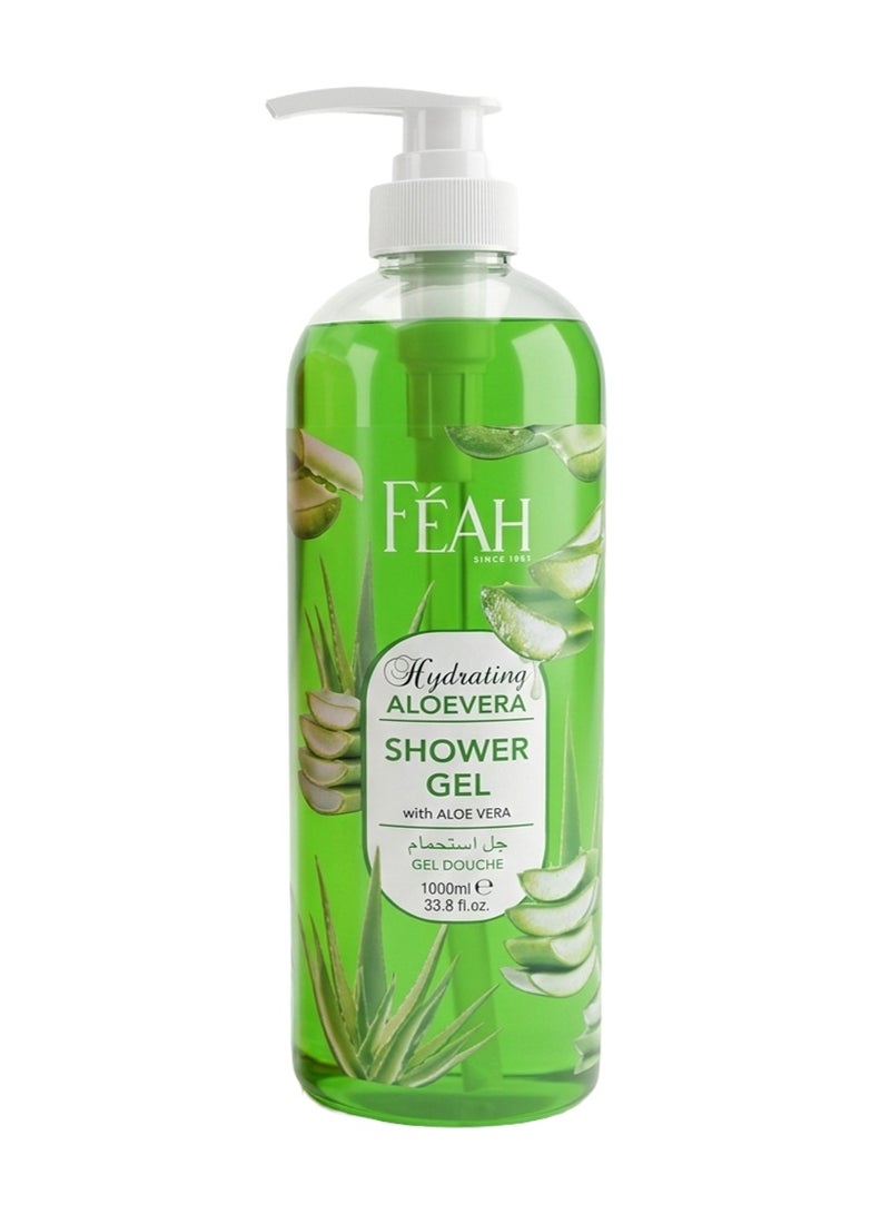 جل استحمام للجسم بخلاصة الصبار من فيا 1000 مل - غسول يومي مهدئ ومرطب للجسم