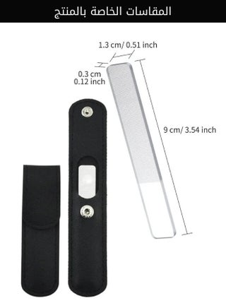 1pc Portable Square Head Clear Glass Nail File for Nail Care - view 5